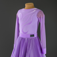 Lilia 20-112-01-C | Платье с аппликацией для спортивных бальных танцев | Vasileva Dance