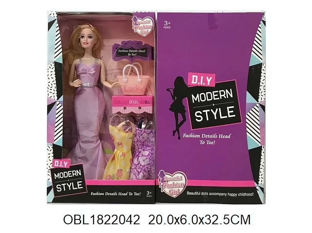 Кукла тип модель, с аксесс. коробка 01359