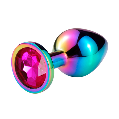 Анальная пробка "Vander" металл,  кристалл S, Хамелеон