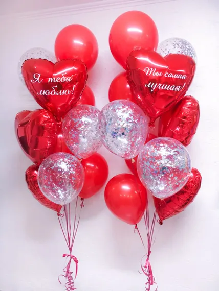 Фонтан из шаров "День влюблённых 1"