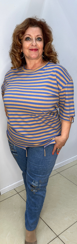 Футболка-"рванка" в полоску