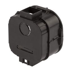 Коробка установочная ЭРА KUTS-60-60-43-s-black усиленная для твердых стен саморезы стыковочные узлы черная IP20 | Коробки монтажные установочные для твердых стен