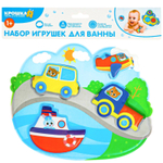 Игрушка развивающая для ванны «Соответствие», основа+ 4 стикера, виды МИКС, Крошка Я