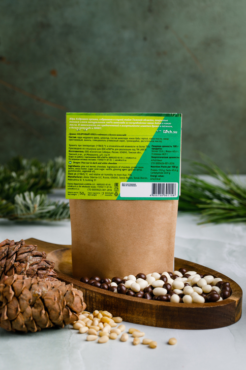 Ядро кедрового ореха МИКС (темное и белое) КЛАССИКА / 50 г / дой-пак / LARCH