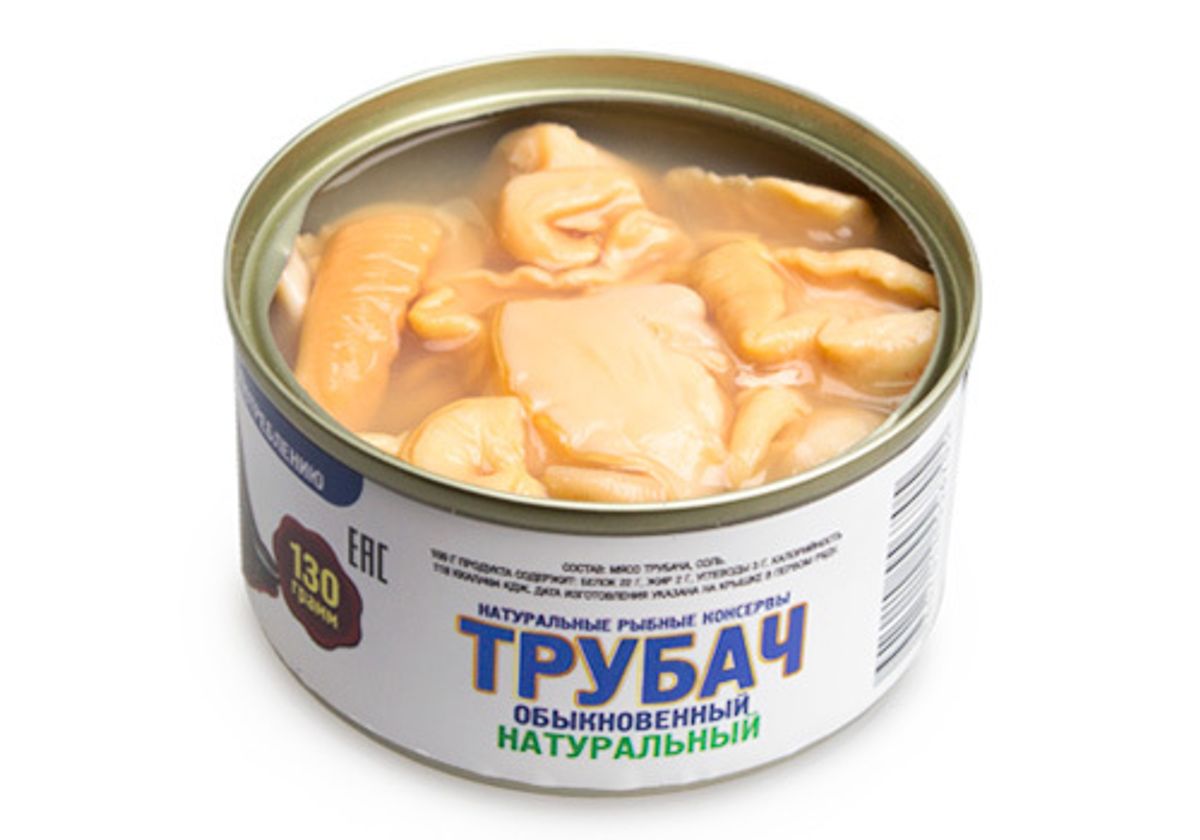 Консервы трубач натуральный, 130г