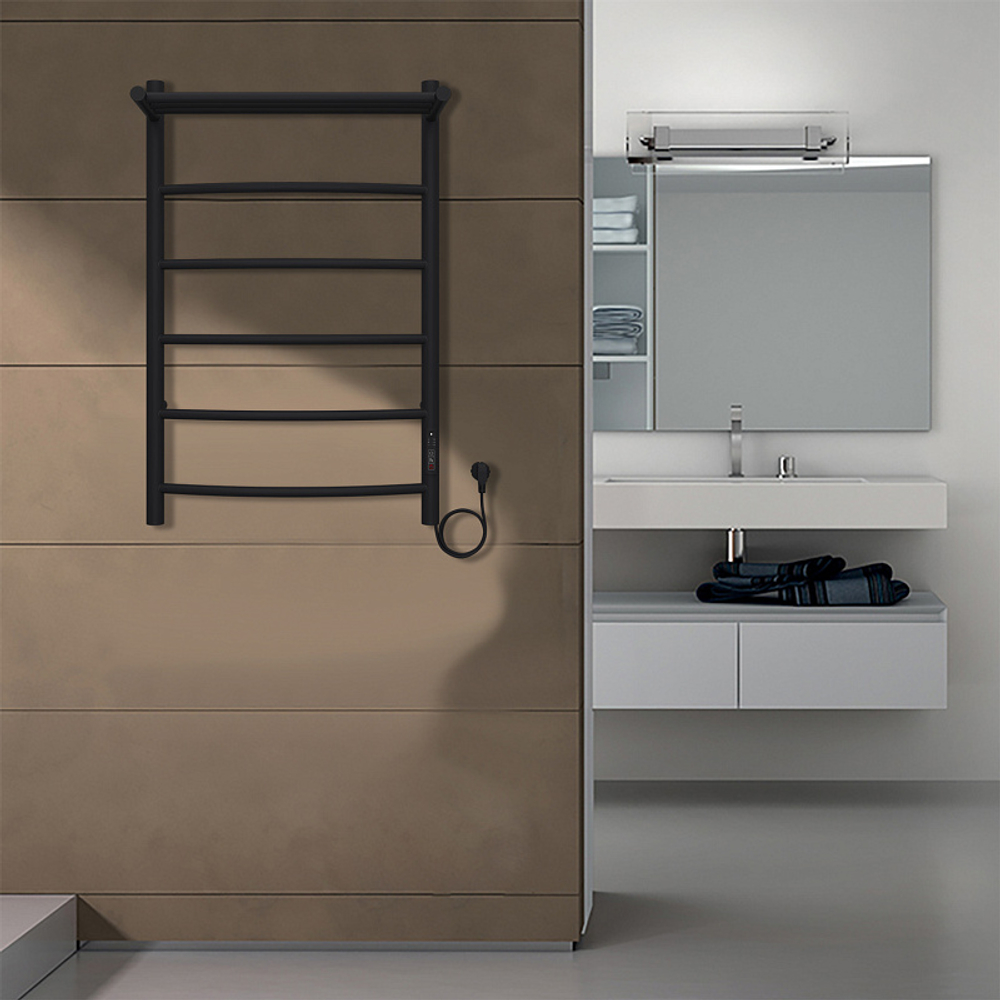 Полотенцесушитель электр. Azario VERONA 53.2х80, Черный