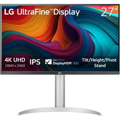 Монитор LG 27" UltraFine 27UP650K-W черный (IPS LED 16:9 3840x2160, 60Hz, 4K, 5ms)