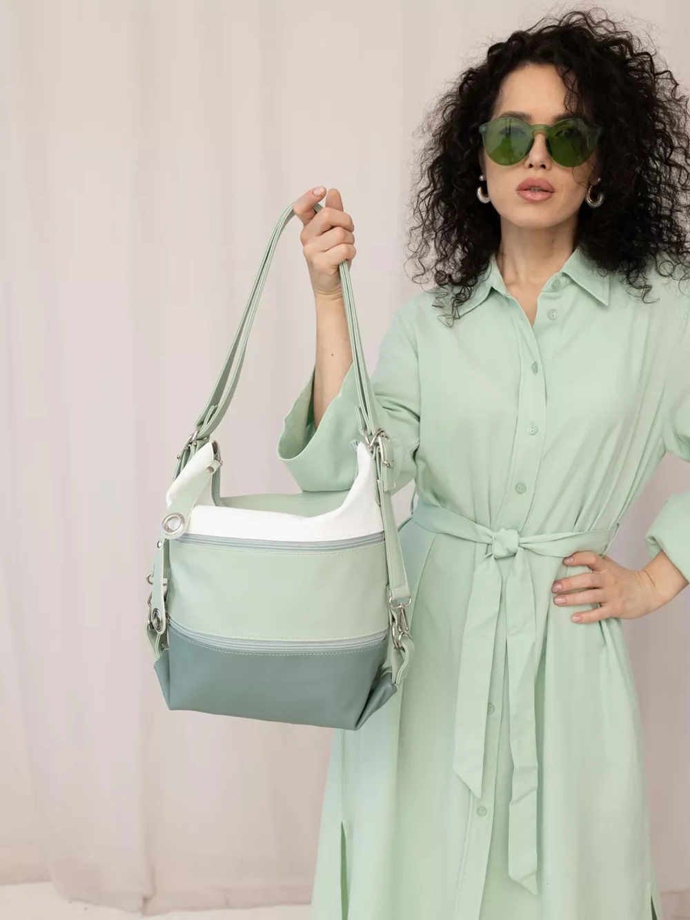 Сумка через плечо большая трансформер шоппер