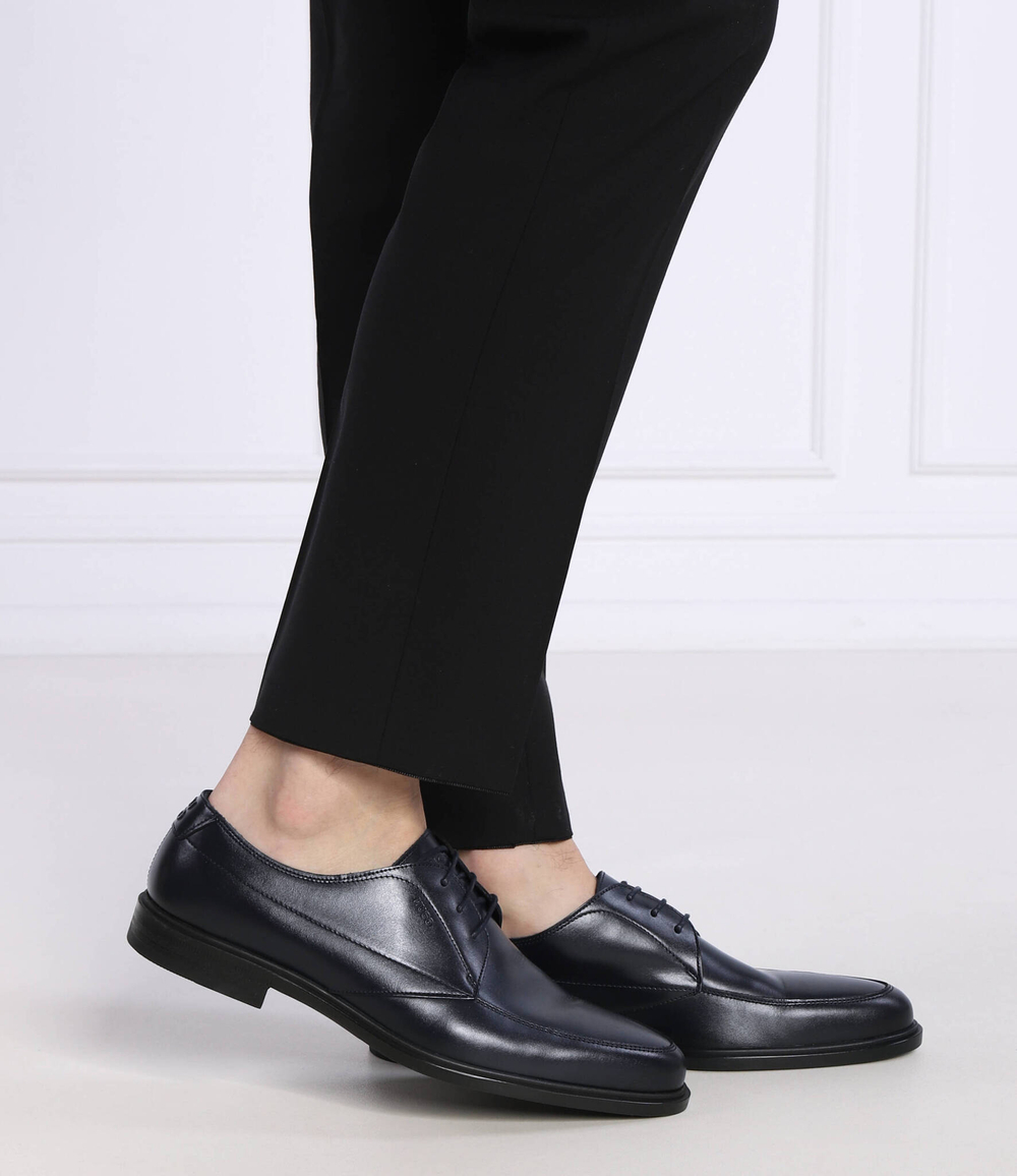 Кожаное дерби Kerr_ltap HUGO - темно-синий(50517203)