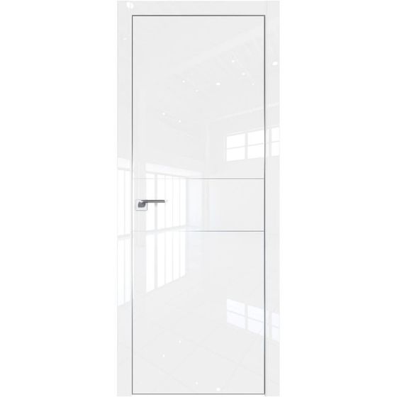 Profil Doors 14LE белый люкс с алюминиевым молдингом профиль серебро