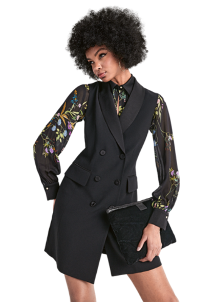 RIANI Платье-жилет с атласным воротником