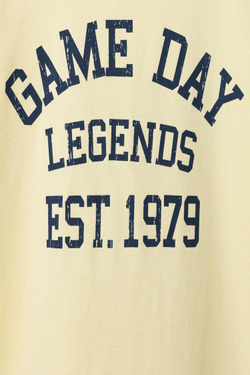 ZARA ФУТБОЛКА С НАДПИСЬЮ И СПОРТИВНЫМ ДИЗАЙНОМ, ЖЕЛТЫЙ