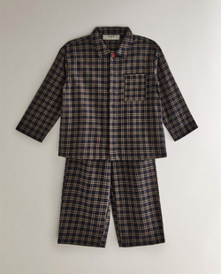 ZARA HOME ДЕТСКАЯ РОЖДЕСТВЕНСКАЯ ПИЖАМА В КЛЕТКУ, ТЕМНО-КРАСНЫЙ
