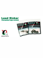 Свинцовый груз "оливка" Briscola 1,25 г, скользящий, 5 упаковок по 8 штук