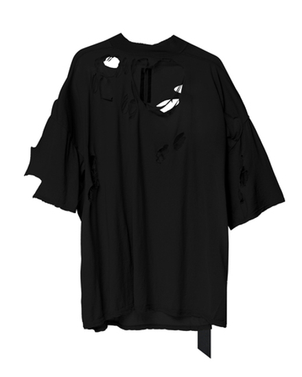 RICK OWENS DRKSHDW ФУТБОЛКА МУЖСКАЯ HOLLYWOOD TOMMY ЧЕРНАЯ