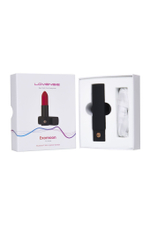 Мини-вибратор в форме помады Exomoon - 8,8 см. (Цвет: черный)