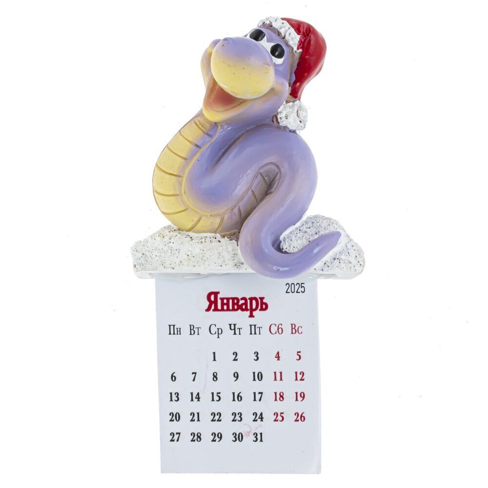 GAEM Магнит с календарем "Змея", L6 W3 H11,5 см, 4в.