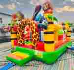 Коммерческий надувной батут «Сафари-экскурсия 3»,  4x3.5x2,5 м