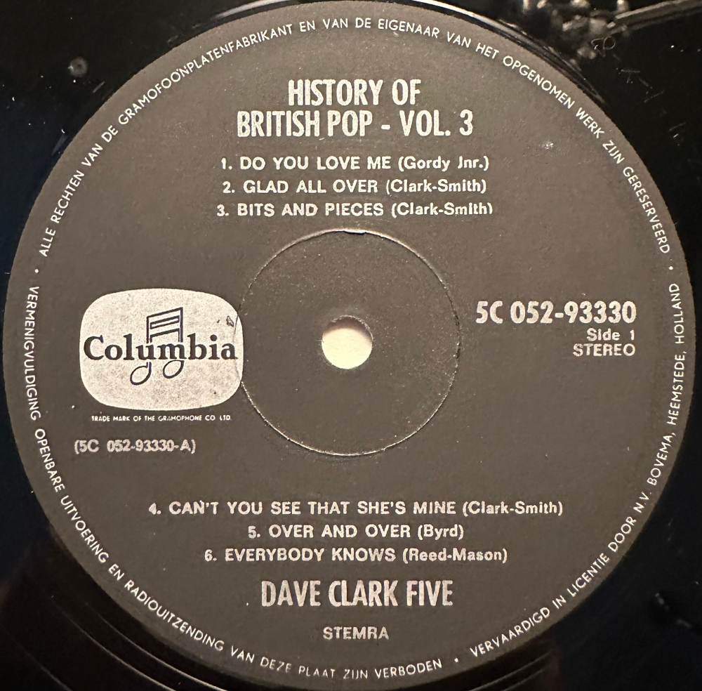 The Dave Clark Five - History Of British Pop - Vol. 3 (Голландия)