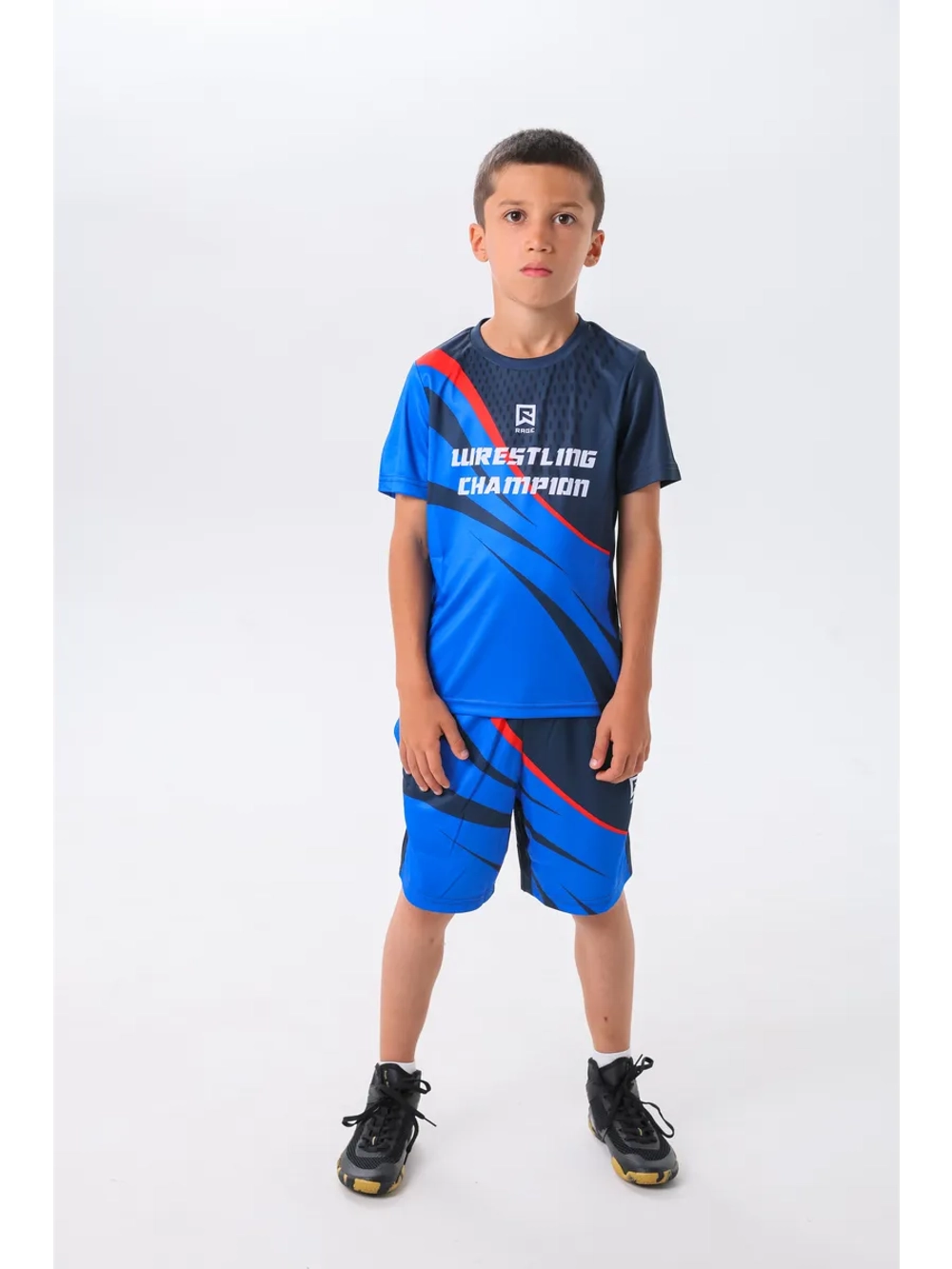 Детский спортивный костюм шорты и футболка для тренировок