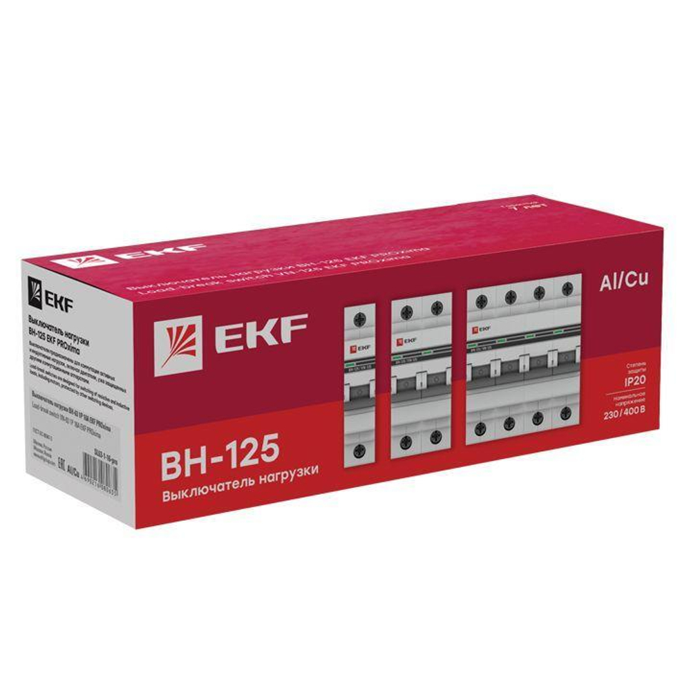Выключатель нагрузки 4п 125А ВН-125 PROxima EKF SL125-4-125-pro