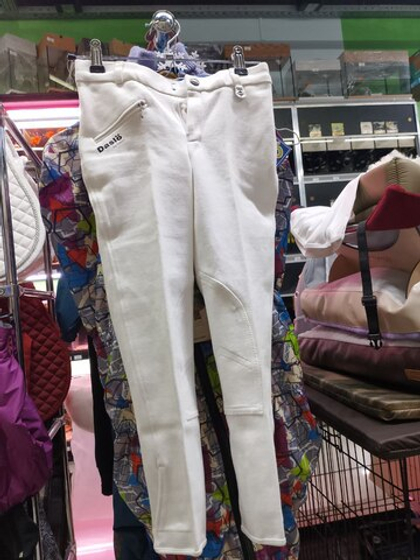 DASLO Бриджи детские, коленная лея, возраст 8 лет, белые