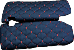 Чехлы на козырьки ЛАДА Ларгус, РЕНО Логан, Дастер, Сандеро (красная нить Рубин)