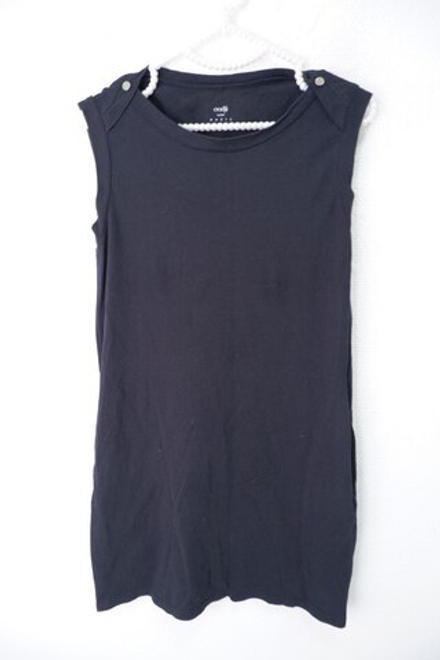 Платье Oodji без рукавов черное 44 размер