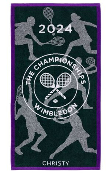 Полотенце теннисноеWimbledon Championship Towel 2024 - Фиолетовый, зеленый