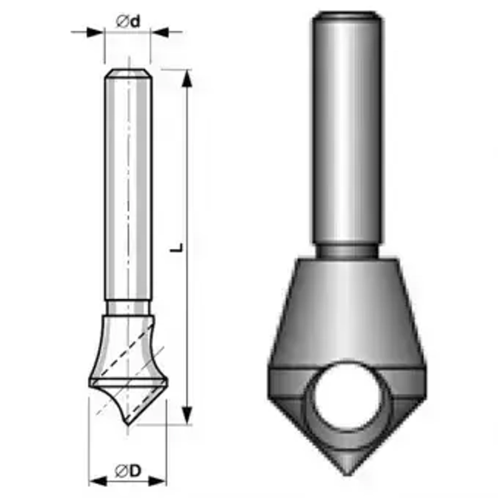 Зенкер со снятием стружки BUCOVICE (742005) 2/5 (диаметр 10мм)