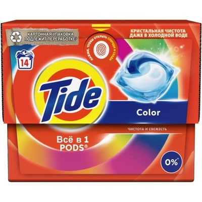 Tide СМС1PODS автомат гель капсулы COLOR (14Х16,8г)