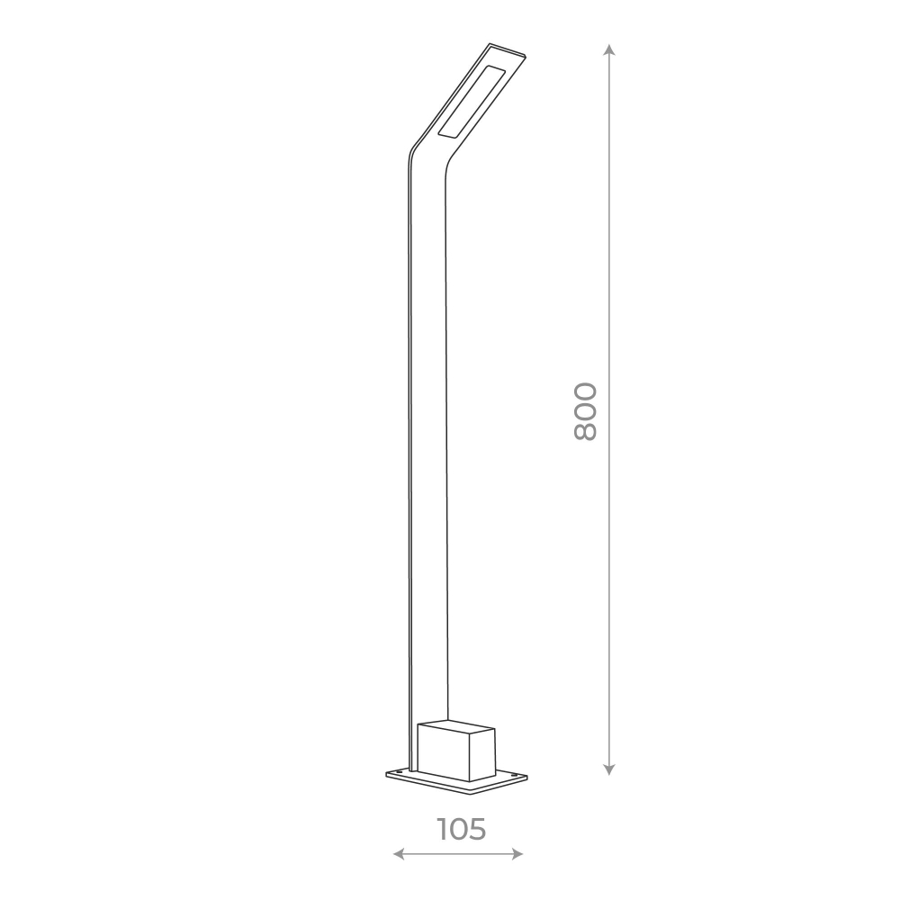 SL094.445.01 Светильник уличный наземный ST-Luce Черный/Черный LED 1*6W 4000K ANSA