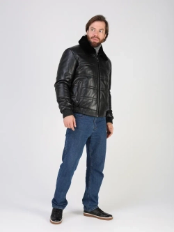 Куртка пуховик из натуральной кожи зимняя