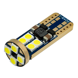 Светодиод 12V T10 12SMD 3050 WHITE CAN (без цок) 4+4+4 ОБМАНКА плоский X0016