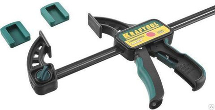 Струбцина KRAFTOOL "EcoKraft" ручная пистолетная, пластиковый корпус, 600/800мм, 150кгс