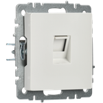 BRITE Розетка компьютерная RJ45 кат.5E РК10-БрБ белый IEK