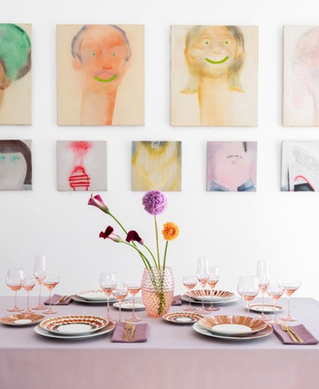 Набор бокалов для коктейля 2шт 160мл Klimchi Тени розовый