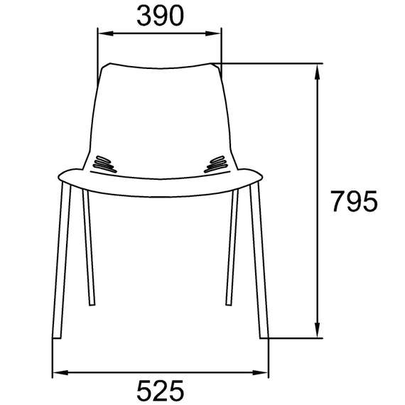 Стул офисный Race (на 4 ножках - Black)