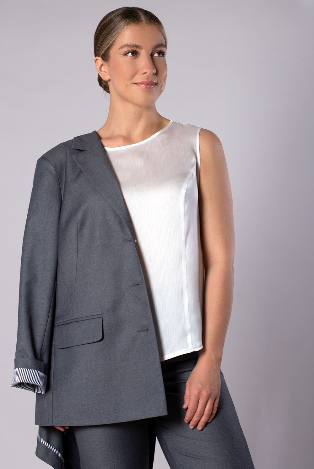 Блузка женская 4132ВПА, белый #380Бел094132ВПА