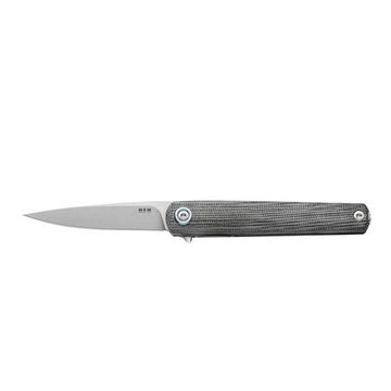 Нож скл."FLAME LIGHT", ст.Bohler M390,кл.StoneWash,drop point,рук.черн.микарта,клипса Stainless,чехол сумка
