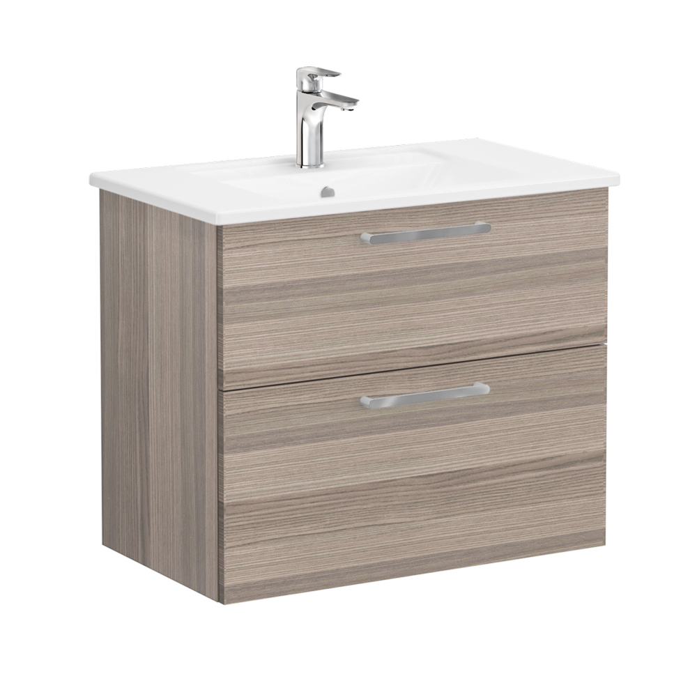 Тумба с раковиной Vitra Root 80 см, 2 ящика, кордоба
