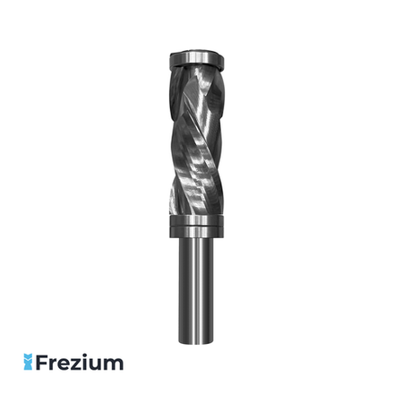 Обгонная цельная твердосплавная фреза компрессионная с нижним и верхним подшипниками "O.G.Germany" (19x12x50x100; 10329101)