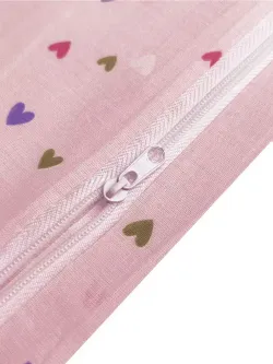 Наволочка комплект 2шт перкаль Сказка "Сердечки" 45х45 см на молнии