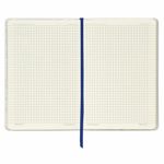 Блокнот в клетку с резинкой А5 (148x218 мм), 80 л., под кожу белый BRAUBERG "Office", 111029