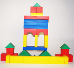 Конструктор детский настольный из дерева. Модель «Строитель» - 32 элемента