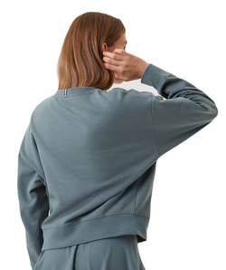 Женская Кофта теннисная Björn Borg Ace Boyfriend Crew - balsam green