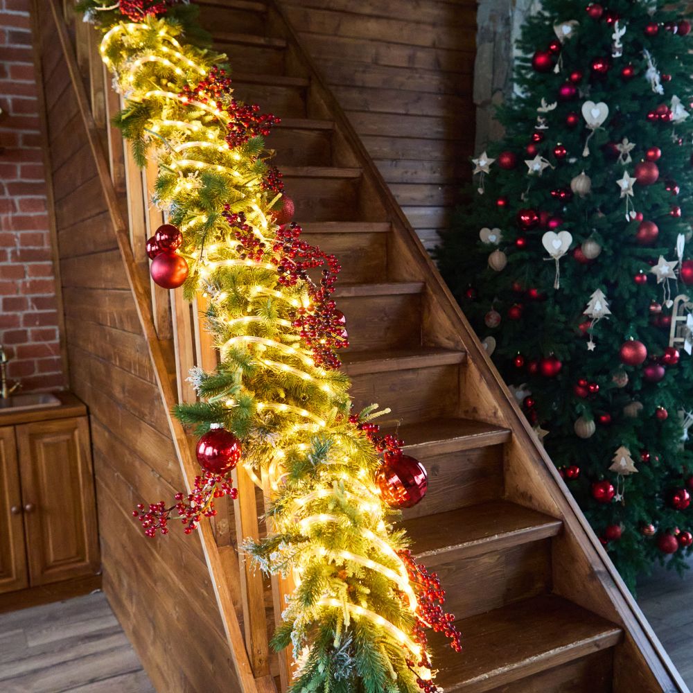 ULD-D50 15M-С08 IP44 YELLOW Гирлянда светодиодная Дюралайт. 15м. Коннектор в-к. Желтый свет. Провод черный. ТМ Uniel