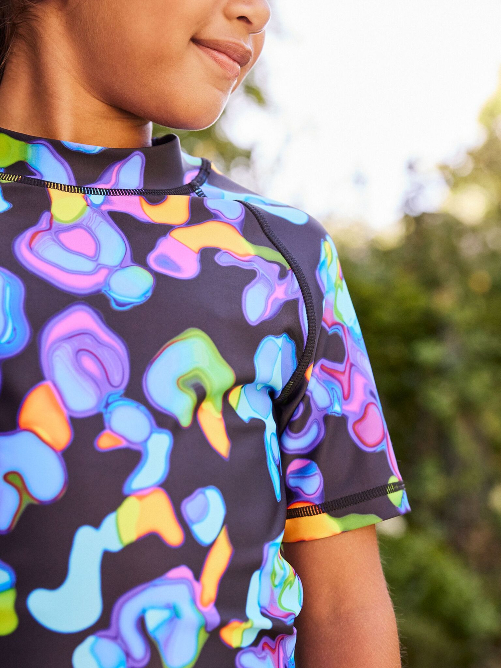 Купальник раздельный для девочки Next N01-165, Черный, Синий