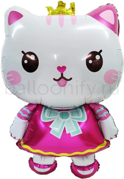 Шар (31''/79 см) Фигура, Котенок Принцесса, 1 шт.