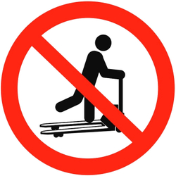 Р41 "Запрещается кататься (стоять) на тележке"